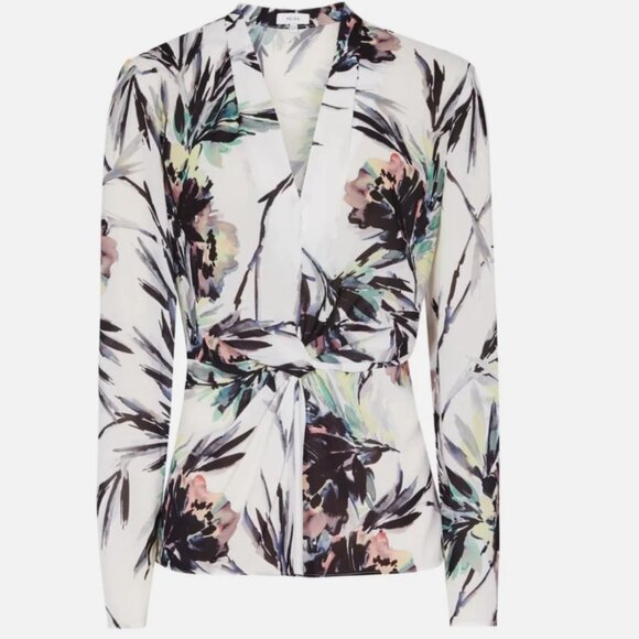 Riess Maria Twist Front Floral Blouse – Size US 4 / UK 8 - Picture 3 of 9